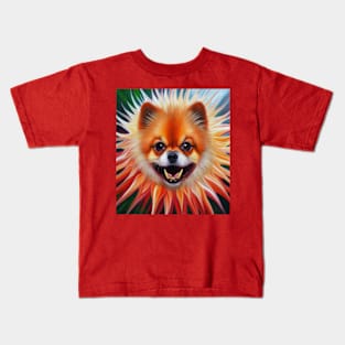 Pomeranian Flower Kids T-Shirt